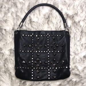 Michael Kors Black Leather Studded Purse